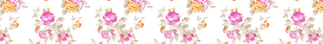 Papel de parede floral com flores rosas e laranjas